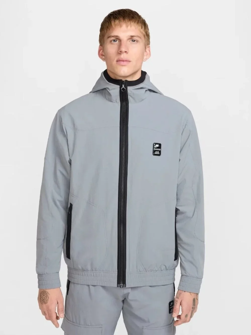 Men's Nike Sportswear Air Max Men's Woven Jacket - Grey HQ4902 065 - Small